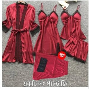 5 part best quality nighty dress