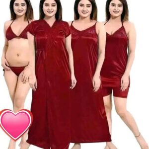 6 part best quality nighty dress